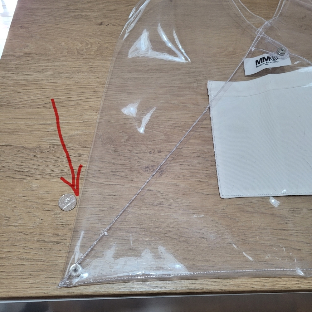 MM6 Maison Martin Margiela Clear PVC Tote with White Inner Pouch - Picture 16 of 16
